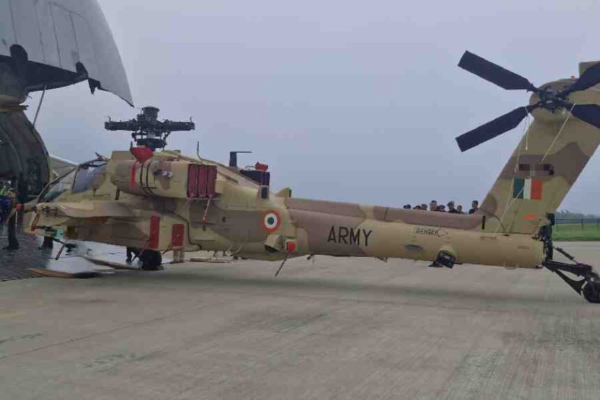 Boeing has provided three Apache helicopters to the Indian Army