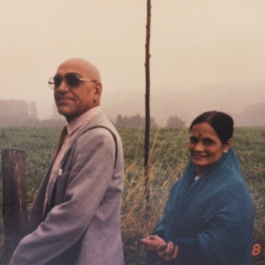 A glimpse at the beloved Bollywood villain Amrish Puri alongside his charming wife Urmila Diveker