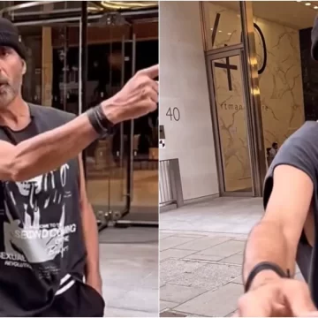 Akshay Kumar stops fan from filming him during an outing in London, then takes a selfie with Fan