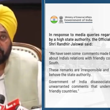 Punjab CM criticizes PM Modi’s overseas trips; the MEA labels the comments as ‘irresponsible’