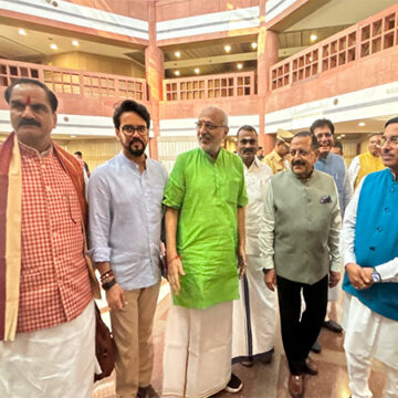 NDA Parliamentary Meeting: PM Modi Felicitates VP Candidate CP Radhakrishnan