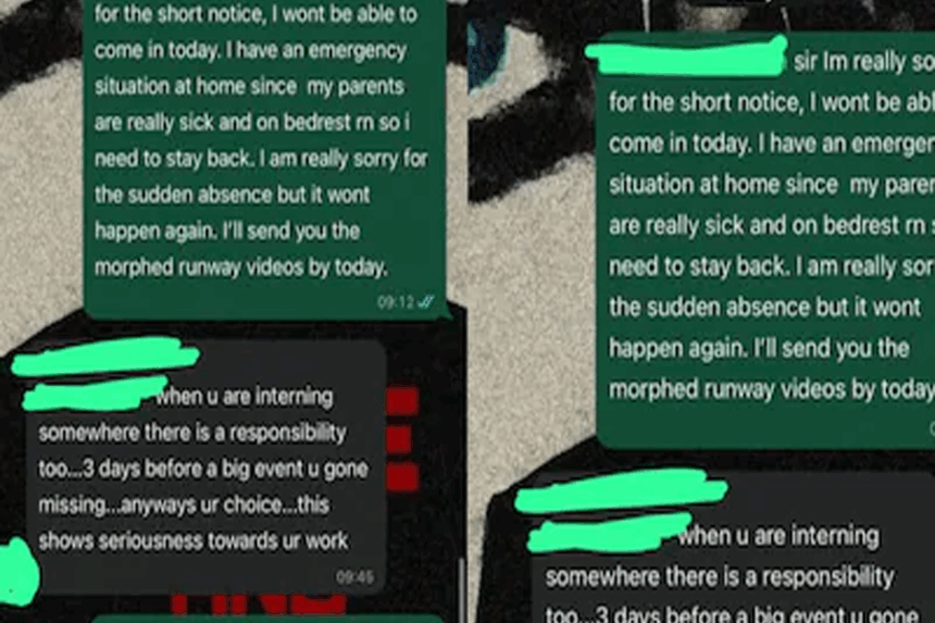 Unpaid Intern Denied Emergency Leave by Indian Boss, Sparks Outrage Online