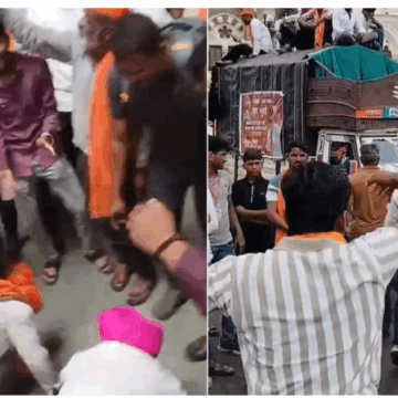 Mumbai Maratha Agitation Turns Viral: Protestors Seen Dancing, Wrestling in Clips