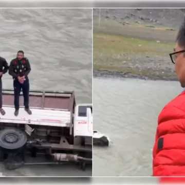 Union Minister Kiren Rijiju Assists in Rescuing 2 Men After Vehicle Falls Into Ladakh River