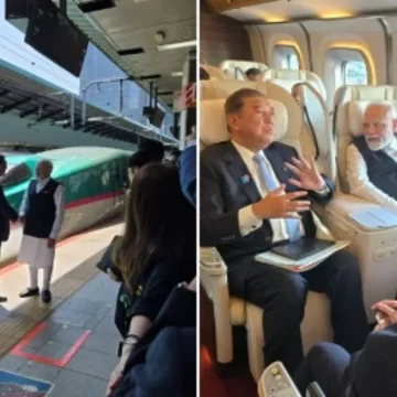 PM Modi Takes Bullet Train Ride with Japanese PM Shigeru Ishiba During Tokyo Visit
