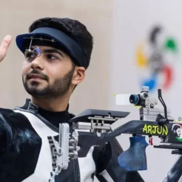 recent_photo_1722165298 Arjun Babuta and Elavenil Valarivan Win Gold in 10m Air Rifle Mixed Team at Asian Shooting Championship