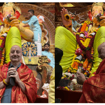 Anupam Kher Visits Lalbaugcha Raja Without VIP Access, Praises Devotees and Organisers