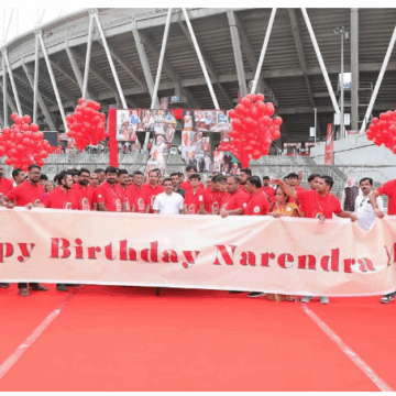 World’s Largest Blood Donation Camp Inaugurated at Narendra Modi Stadium on PM Modi’s 75th Birthday