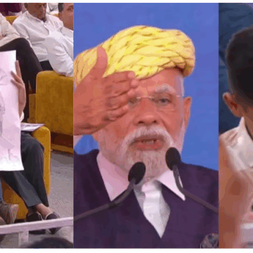 Emotional Moment in Bhavnagar: Child Cries After PM Modi Accepts His Portrait